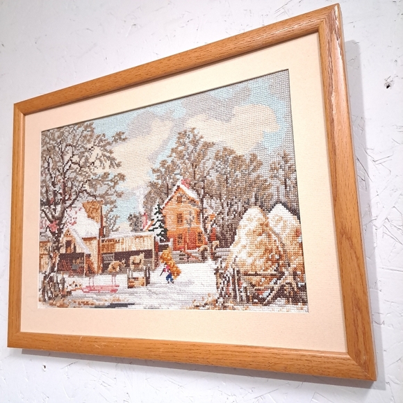 Vintage Currier & Ives An Heirloom Collection Winter Scenes Cross stitch - Picture 4 of 10